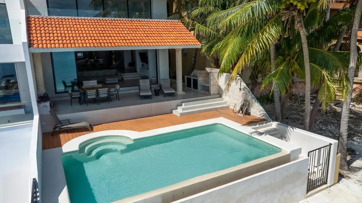 6Br Modern Oceanfront Villa With Infinity Pool Cancun 0*,